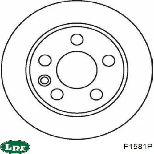 Купити F1581P LPR Диск заднього гальма