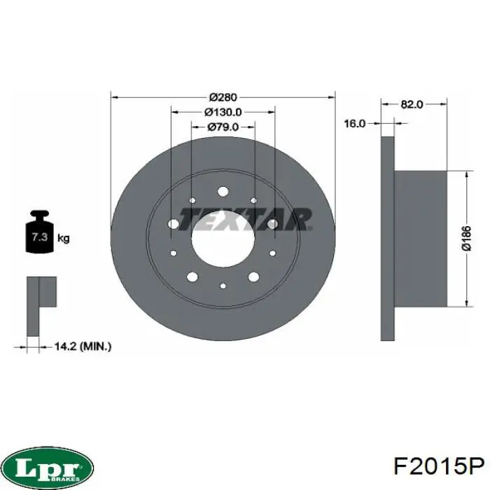 Гальмівні диски F2015P LPR