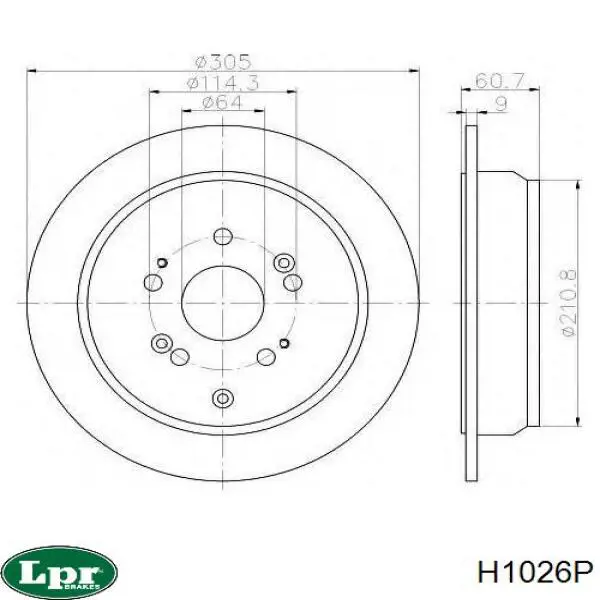 Гальмівні диски H1026P LPR