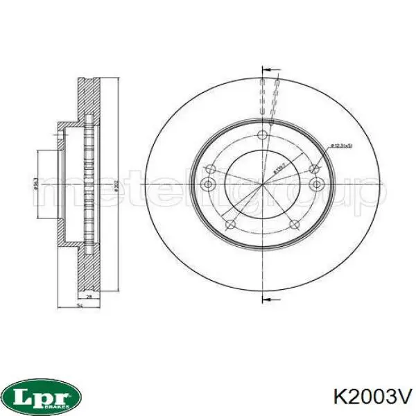 Купити K2003V LPR Ротор гальмівний