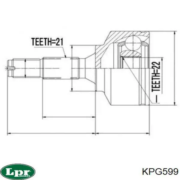Купити KPG599 LPR ШРКШ зовнішній передній, правий