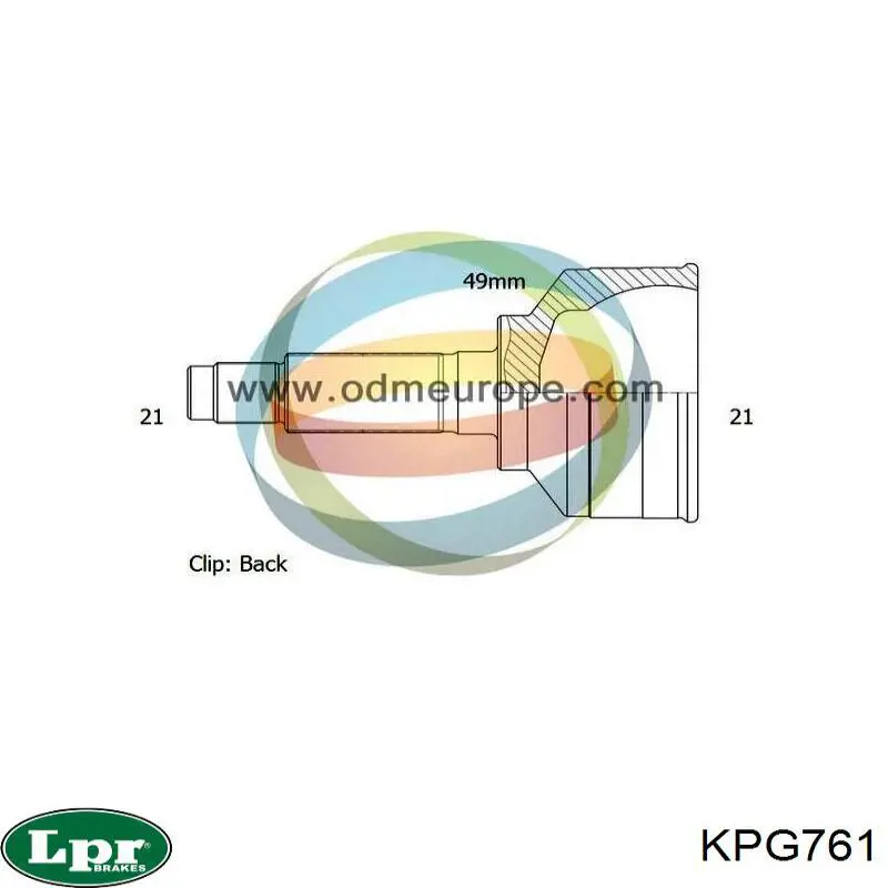 Купити KPG761 LPR Шарнір приводу зовнішній