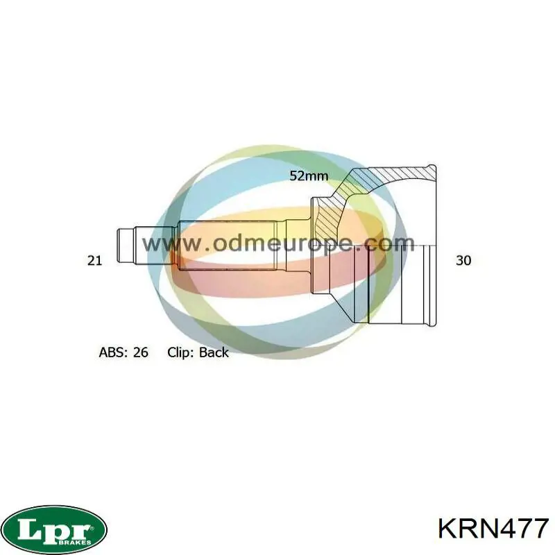 Купити KRN477 LPR Шарнір приводу зовнішній