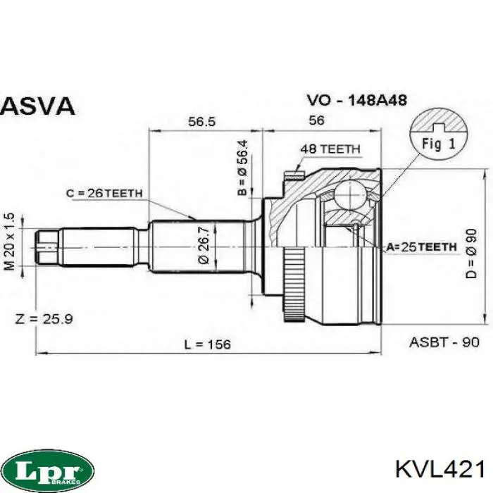 Граната колісна LPR KVL421 ціна, від 27.92 USD