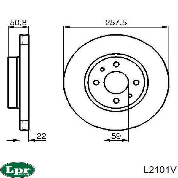 L2101V LPR диск гальмівний передній
