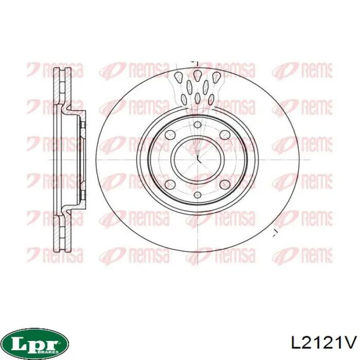 Диск переднього гальма LPR L2121V ціна, від 27.60 USD