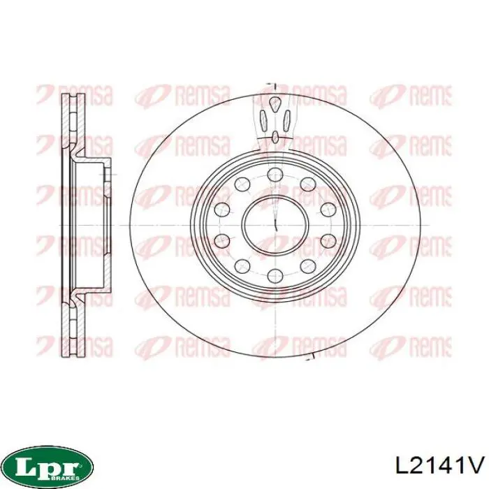 L2141V LPR диск гальмівний передній