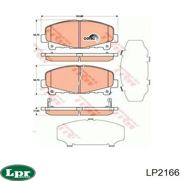 Купити LP2166 LPR Колодки гальмівні передні, дискові