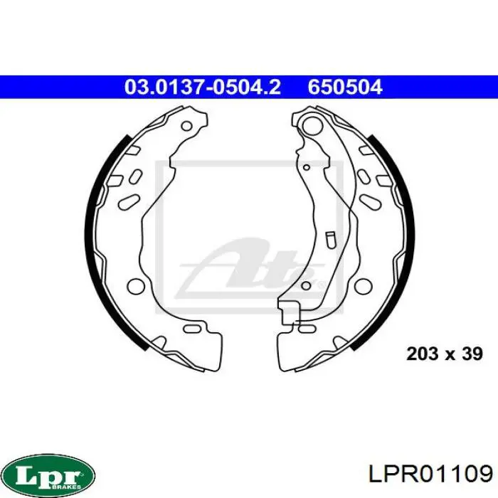 Колодки гальмові задні, барабанні LPR01109 LPR