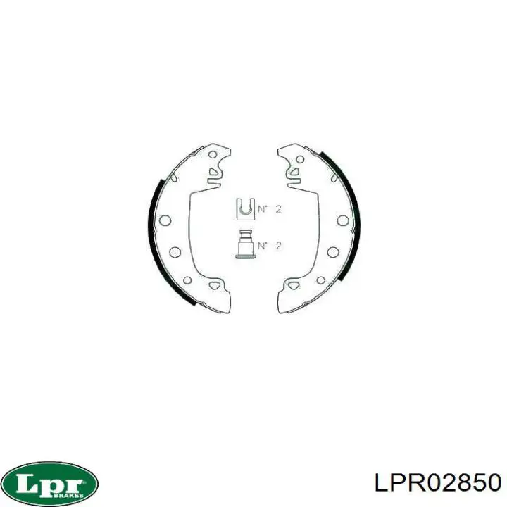 Купити LPR02850 LPR Колодки гальмові задні, барабанні