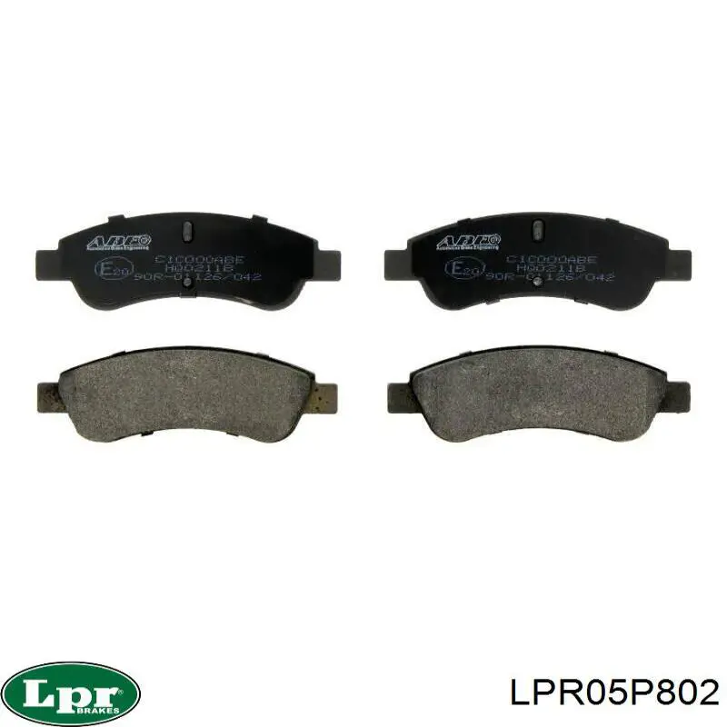 Передні тормозні колодки LPR05P802 LPR