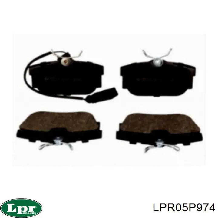 LPR05P974 LPR колодки гальмові задні, дискові