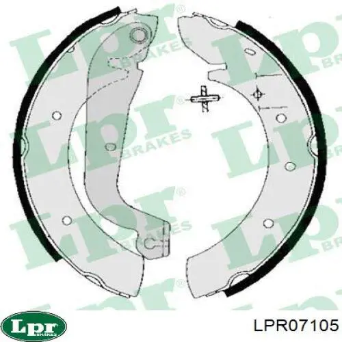 LPR07105 LPR колодки гальмові задні, барабанні
