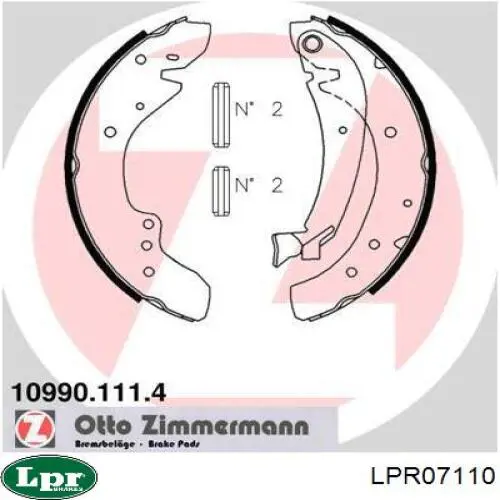 Колодки гальмові задні, барабанні LPR LPR07110 ціна, від 28.10 USD