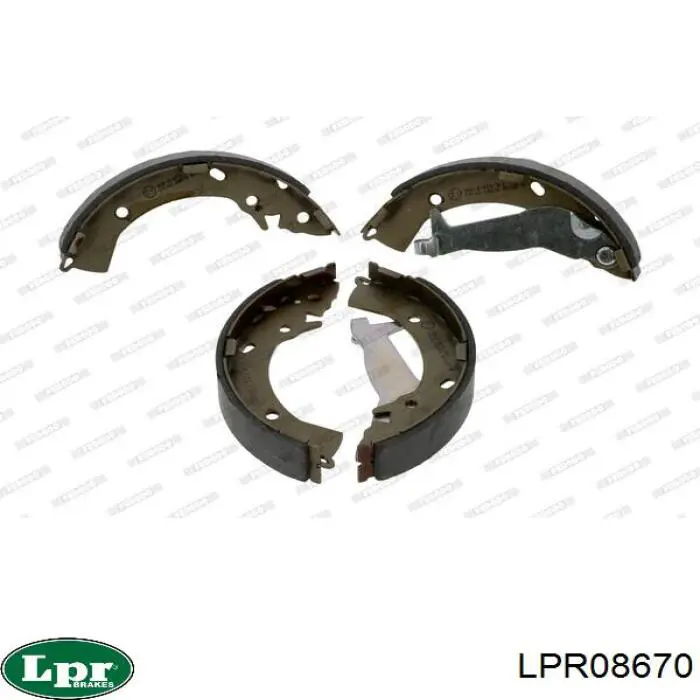 Колодки гальмові задні, барабанні LPR LPR08670 ціна, від 23.64 USD