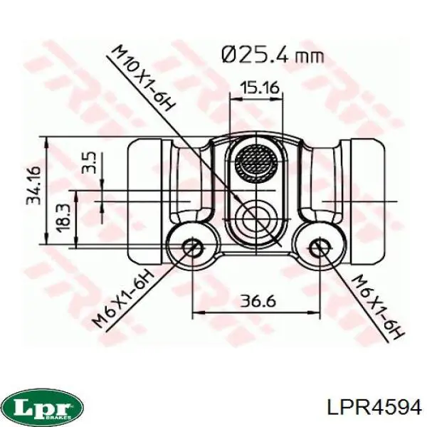 LPR4594 LPR циліндр гальмівний колісний/робітник, задній