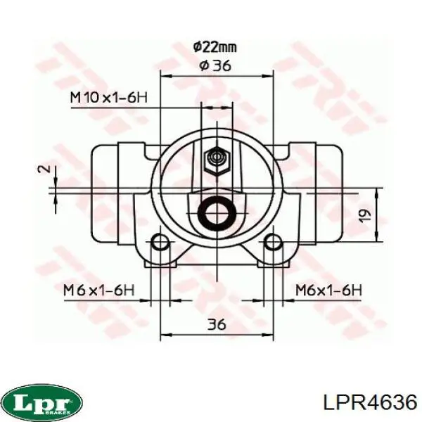 LPR4636 LPR циліндр гальмівний колісний/робітник, задній