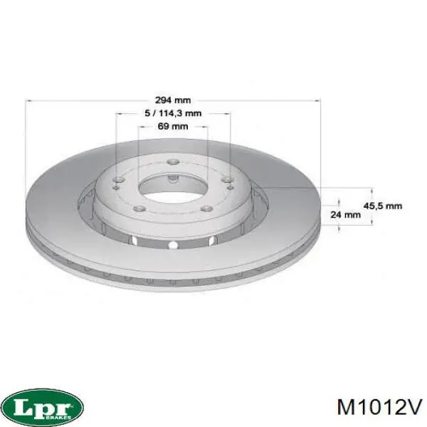 Гальмівні диски передні M1012V LPR