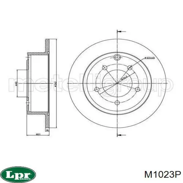 Купити M1023P LPR Диск заднього гальма