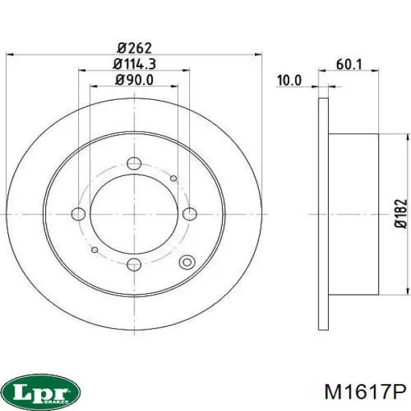 Купити M1617P LPR Диск заднього гальма