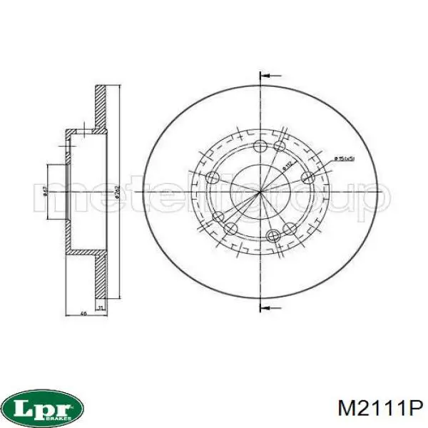 M2111P LPR Гальмо дискове переднє