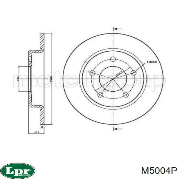 Гальмівні диски M5004P LPR