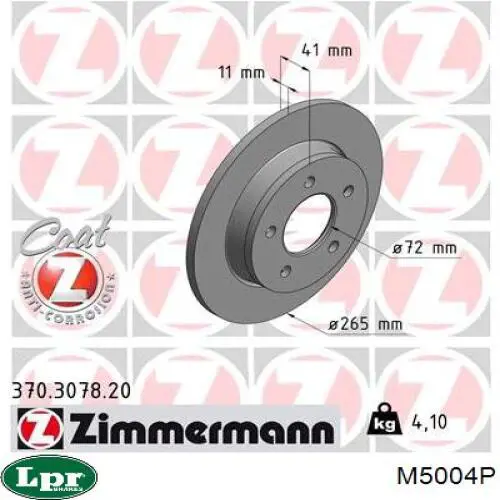 Задні дискові гальма LPR M5004P ціна, від 28.44 USD