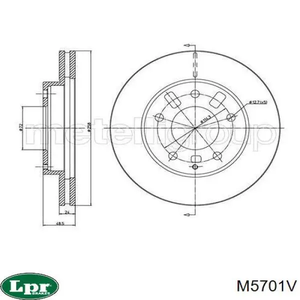 Гальмівні диски передні M5701V LPR