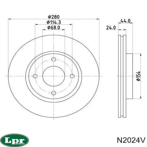N2024V LPR Гальмо дискове переднє
