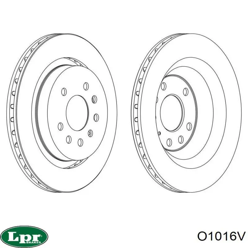 Купити O1016V LPR Диск заднього гальма