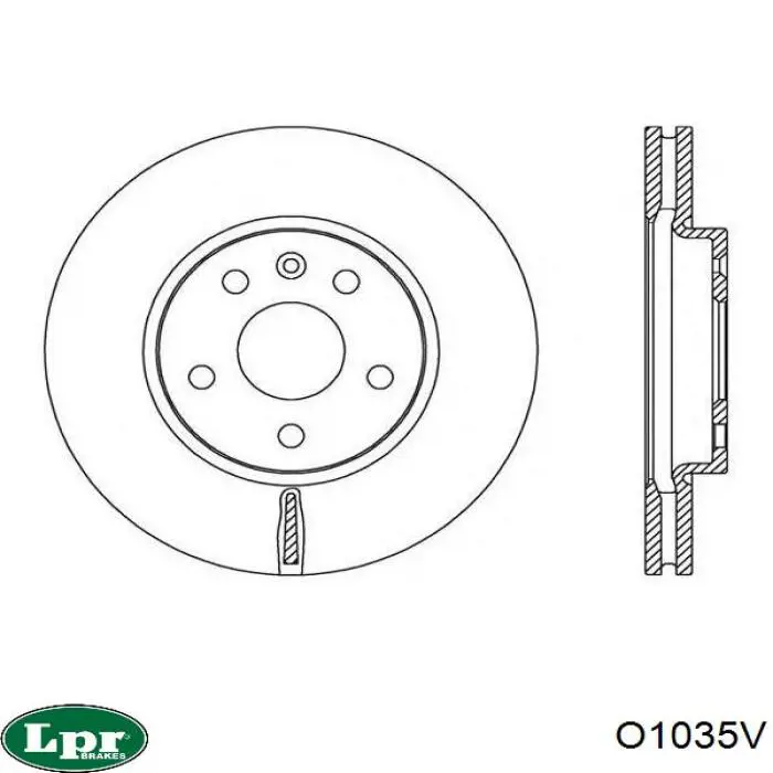 Диск переднього гальма LPR O1035V ціна, від 48.59 USD