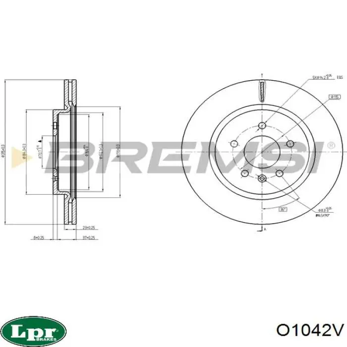 Гальмівні диски O1042V LPR