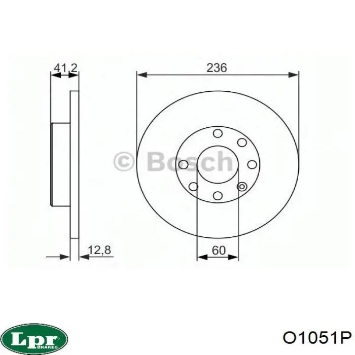Купити O1051P LPR Ротор гальмівний