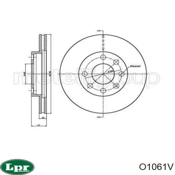 Купити O1061V LPR Ротор гальмівний