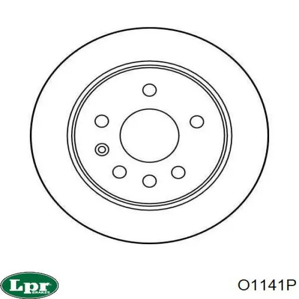 Купити O1141P LPR Диск заднього гальма