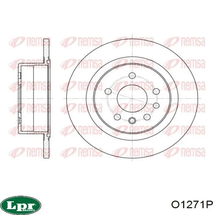 Задні дискові гальма LPR O1271P ціна, від 30.63 USD