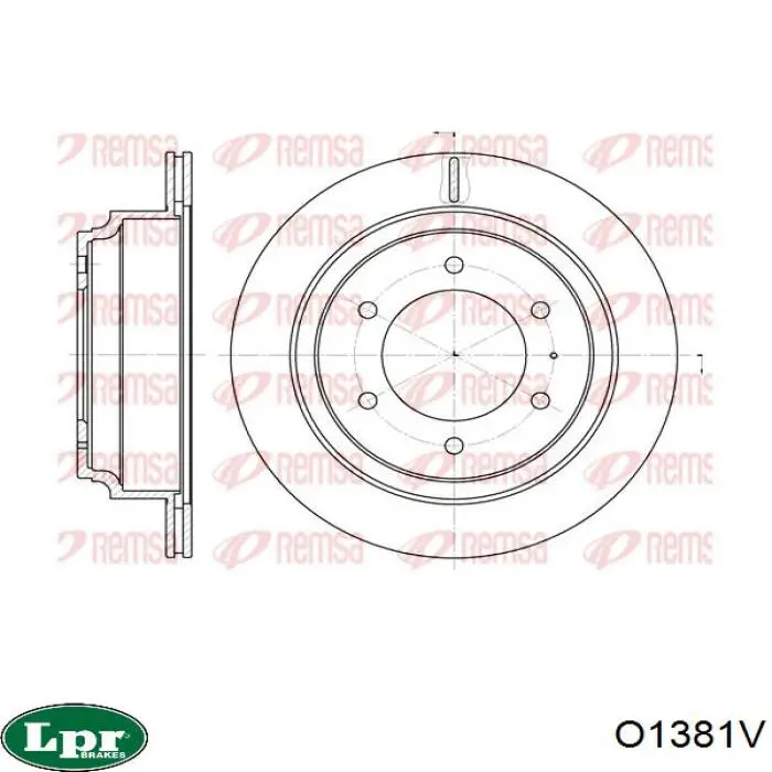 Задні дискові гальма LPR O1381V ціна, від 41.32 USD