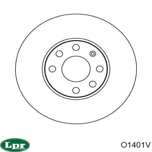 Диск гальмівний передній LPR O1401V