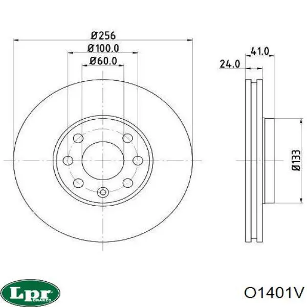 Гальмівні диски передні O1401V LPR