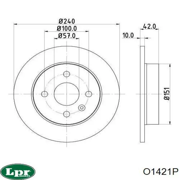 Гальмівні диски O1421P LPR