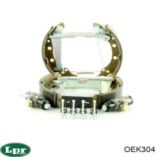 OEK304 LPR колодки гальмівні задні барабанні, в зборі з циліндруми, комплект
