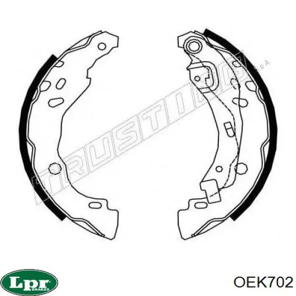 Колодки гальмові задні, барабанні OEK702 LPR