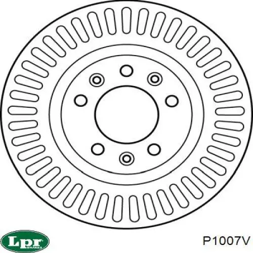 Диск переднього гальма LPR P1007V ціна, від 44.41 USD