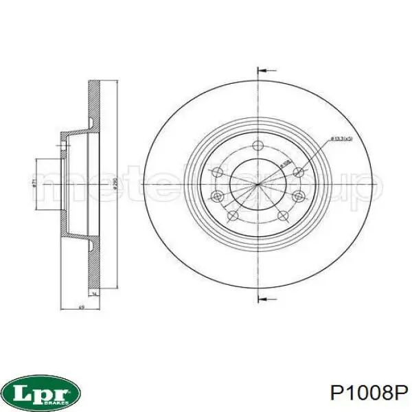 P1008P LPR Дискові гальма