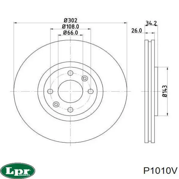 Купити P1010V LPR Ротор гальмівний
