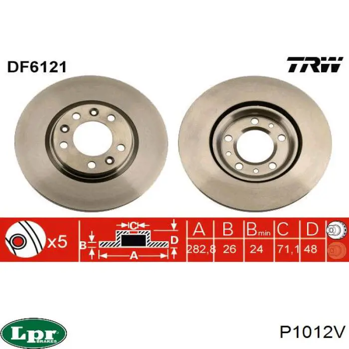Купити P1012V LPR Ротор гальмівний