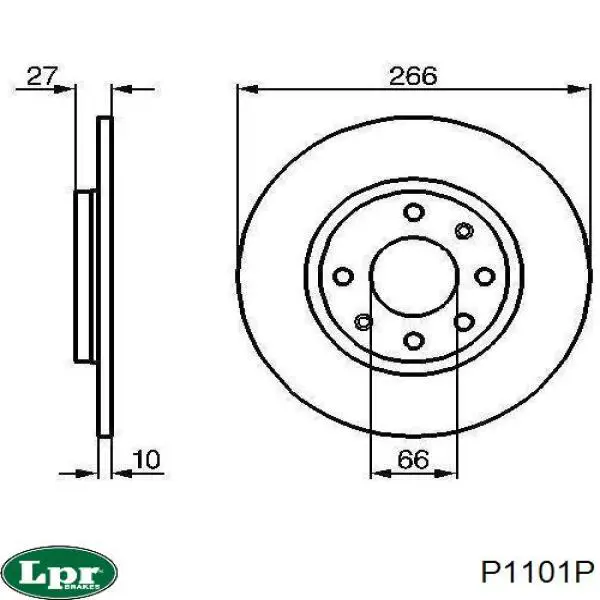 P1101P LPR диск гальмівний передній
