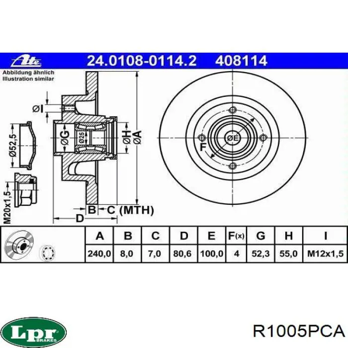 Гальмівні диски R1005PCA LPR