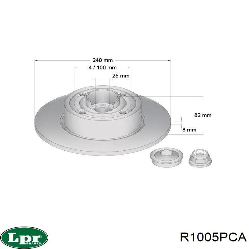 Задні дискові гальма LPR R1005PCA ціна, від 56.99 USD