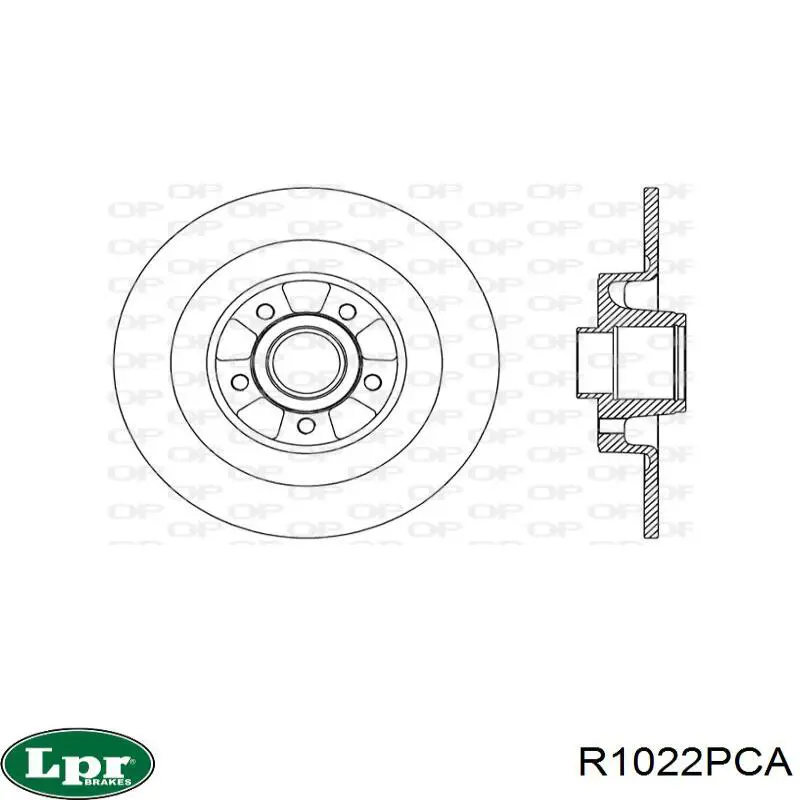 Купити R1022PCA LPR Диск заднього гальма